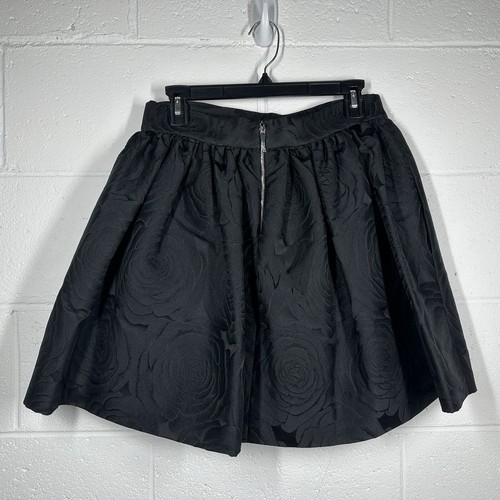 Kate Spade NWT Rose Jacquard Cupcake Mini Skirt Black Pockets Size 10 - Picture 2 of 10