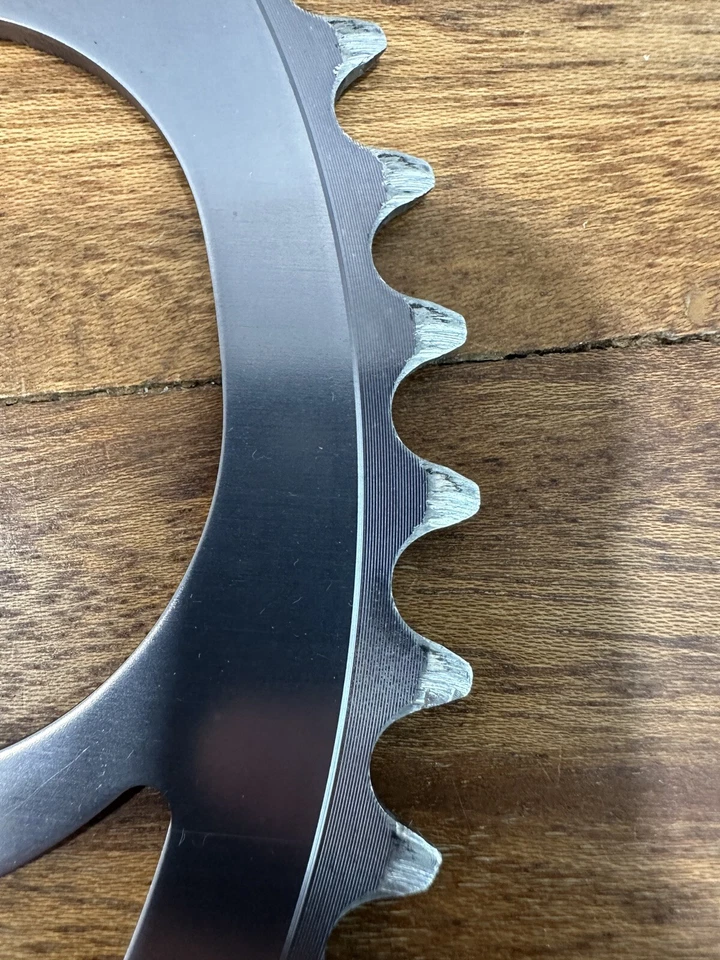 Plato vintage Suntour 53 dientes 53t 130 BCD aleación de plata carrera años 80 Foto 3 de 4