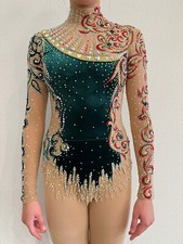 Rhythmic gymnastics or ice-skating competition leotard with extras