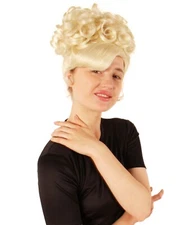 HPO Adult Women's Blonde American Rapper Curly Updo High Fashion Wig,HW-7001