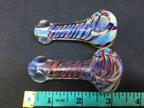 3” NEW USA TOBACCO SMOKING HEAVY HAND PIPE BLOWN GLASS SPOON HITTER XC10MC BOWL - Picture 6 of 12