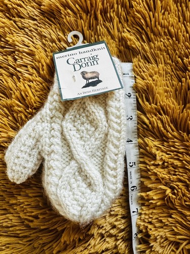 Merino Handknit Carraig Donn an Irish Heritage Child’s Mitten Wool Ireland New - Picture 4 of 6