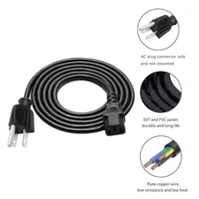 8 ft 3 Prong Power Cord for EF EcoFlow River 2 River pro River 2 pro River 2 max