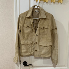 Vintage J. Crew leather jacket size small button down