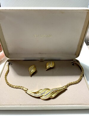 Kette & Ohrringe. Vintage 1970 s. OVP Vendome  Gold Tone Design