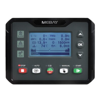 MEBAY DC42S Genset Controller Genset Control Panel w/Mains Monitoring and AMF