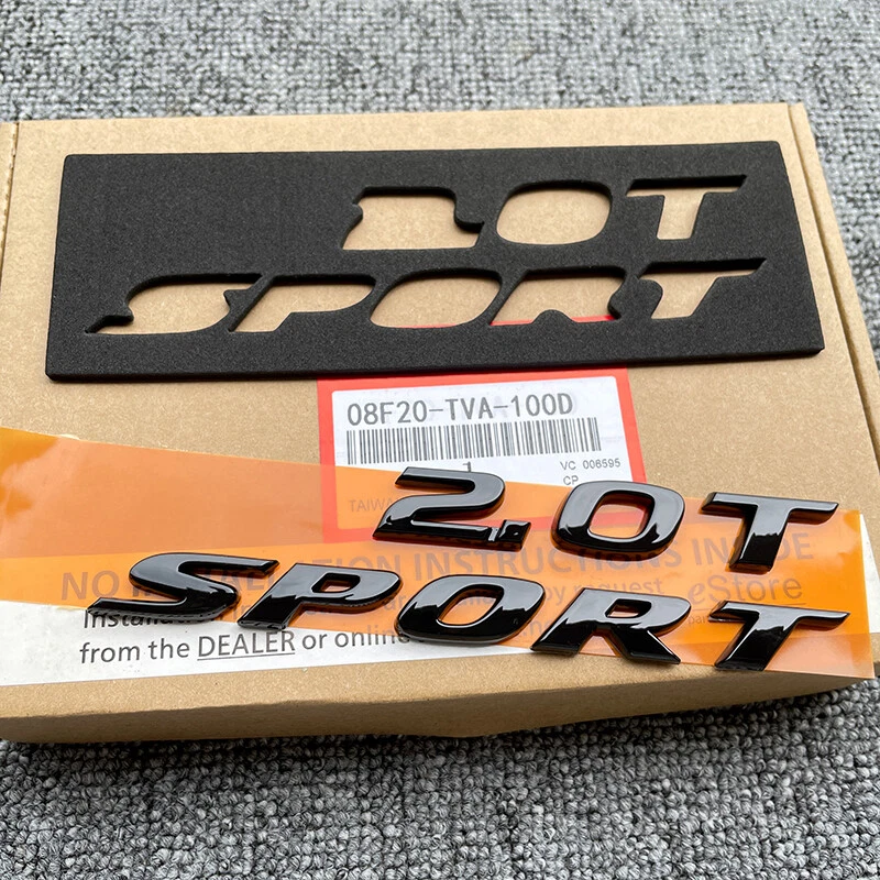 Juego emblema deportivo 2.0T negro brillante Accord 2018-2022 Foto 3 de 4