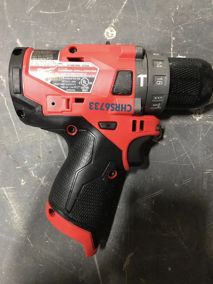 Nuevo Milwaukee 3404-20 M12 12v COMBUSTIBLE 1/2" Taladro percutor sin escobillas 4.0 Batería A Foto 3 de 4