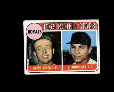 1969 Topps 49A Rookie Stars Jones/Rodriquez ERR (Rodriguez) POOR #D1,360643