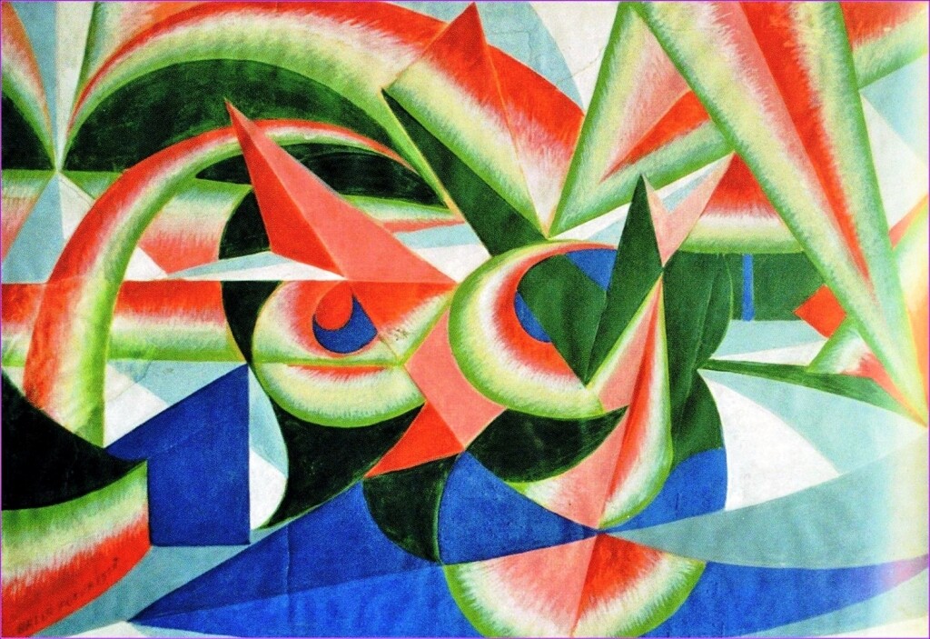 Speed of the Automobile – Giacomo Balla c.1913 Futurist Abstract
