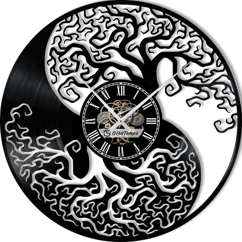 Orologio in Vinile da Parete a tema Albero della vita Idea Regalo Originale - Foto 2 di 8