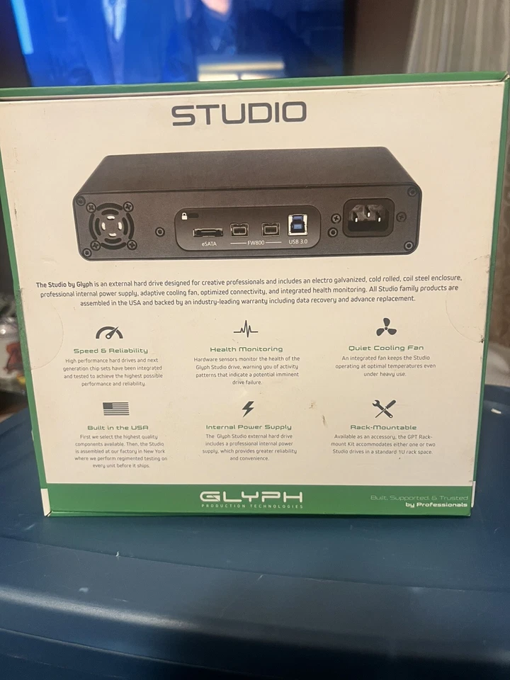 Glyph Technologies Firewire 800  2TB Professional External Hard Drive USB 3.0 - Image 4 of 4