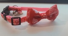 HEART BOW RED PINK CHARM CAT BREAK-AWAY ADJUSTABLE COLLAR -7" TO 10" XS TO SMALL