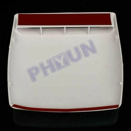 Universal Car Decorative Air Flow Intake Hood Scoop Vent Bonnet Cover Trim White - Picture 2 of 6