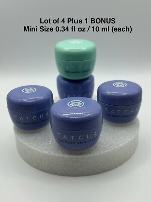 Lot 4 Plus 1 BONUS!~TATCHA~The Dewy Skin Cream~Mini~0.34 fl oz/10 ml
