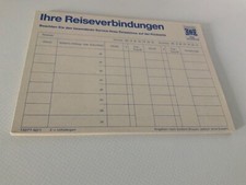 Ihre Reiseverbindung Alter Block zum notieren aus dem Kursbuch