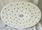 Antique Decorated Porcelain Meat Strainer Large 17"x12" 19th Century