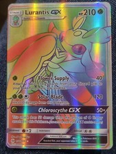 Pokemon Karte- Lurantis GX 150/149, Chloroscythe GX, Rainbow Secret Rare