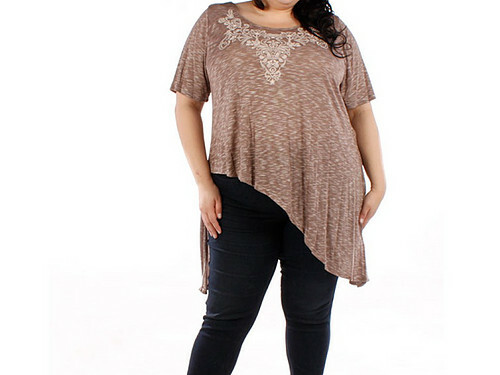 PLUS SIZE 4X 5X 6X FRONT ASYMMETRICAL 
