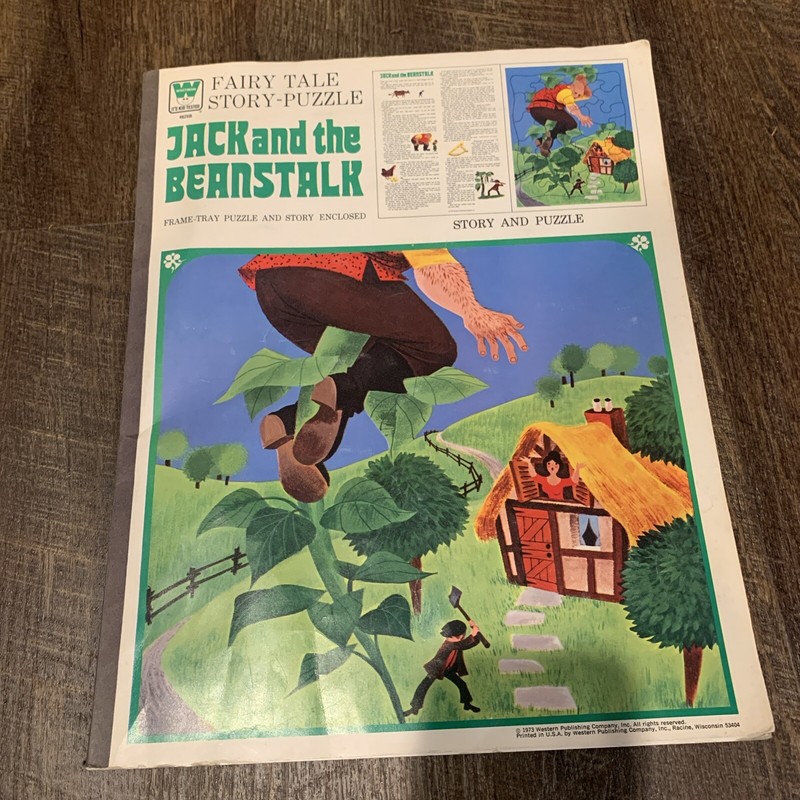 1973 Whitman Fairytale Story Puzzle JACK AND THE BEANSTALK - HARD TO FIND 