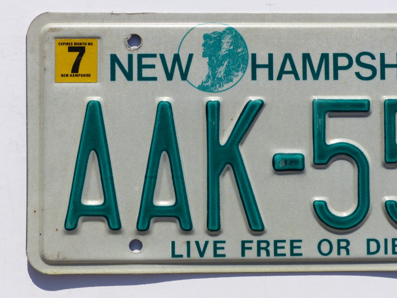 1989 "Natural Sticker" New Hampshire Car License Plates PAIR AAK556