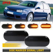 Smoke Len Dynamic LED Side Marker Indicator Light Repeater For VW Golf MK4 Ford