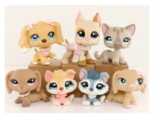 7 Lot Pet Shop LPS Dogs and Cats Collectable with Accessories Who Love LPS Rare