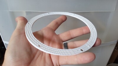 adapter gasket for hatch on curved surface - customizable - White PETG