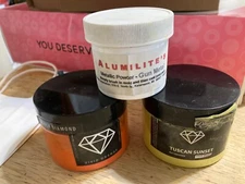 BLACK DIAMOND Powder Pigment - tuscan Sunset, vivid Orange Alumilite - gun metal