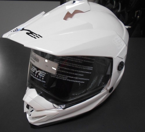 CASCO MOTO BYE DESERT WHITE BIANCO MOTOCICLISTA CROSS ENDURO - TAGLIA S |  eBay