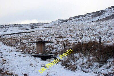 Foto 6x4 leere Kabeltrommel von der A837 Inchnadamph Glasfaserkabelverlegung c2015