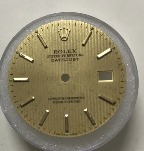 Rare Authentic Genuine Rolex Datejust Quick Set Yellow Stick Dial For 36mm Watch - Picture 6 of 9