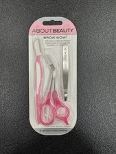 About Beauty Brow Wow Groomers Set - 3 Pieces - Razor, Scissors, Tweezers NEW