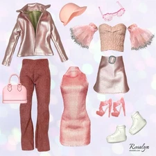 Eledoll Clothes Fashion Pack for 12 inch Fashion Doll ROSALYN Set
