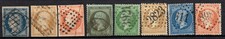 lot 8 timbres France de 1860 à 1862