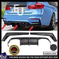 F�R BMW 3 4ER F80 F82 M3 M4 HECKDIFFUSOR VOLANT V STYLE CARBON LOOK 13-18