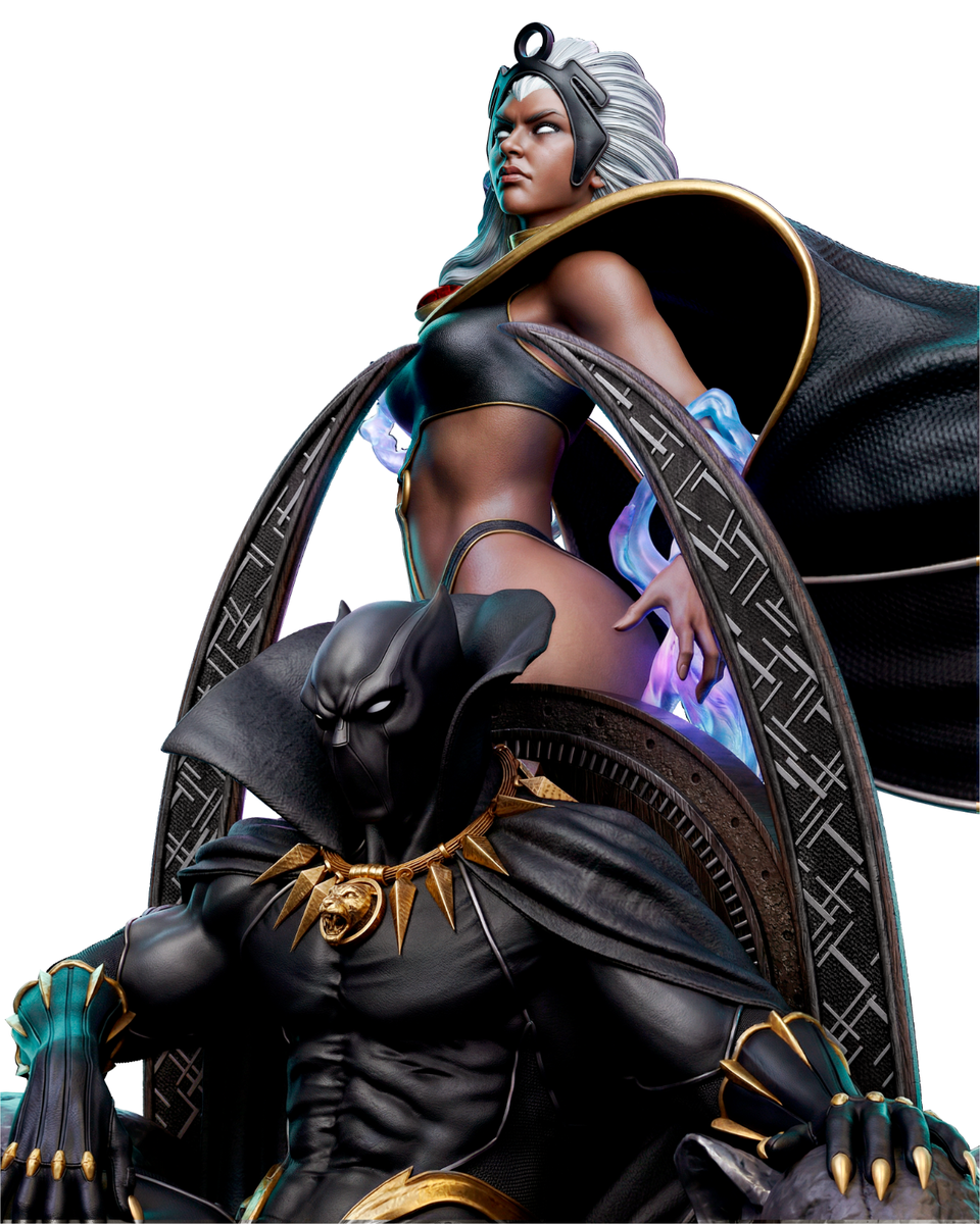 3D Printed Fan Art Black Panther and Storm Diorama by Wicked3d | eBay