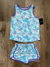 CUDDL DUDS nwt 2 pc. Tank Top  Shorts Pajama Set Girl's Size Small 6/6X NEW