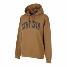 Image of Gant Md Fall Men's Hoodie L Walnut Cotton Logo