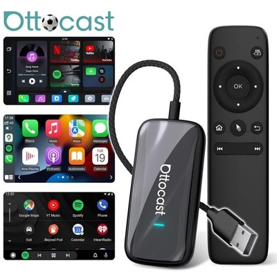 OTTOCAST Play2Video Ultra & Fernbedienung YouTube Wireless CarPlay Android Auto