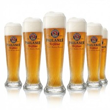6x Paulaner Glas 0,5l Weißbier Hefe Weizen Gläser Geeicht Gastro Brauerei Bayern