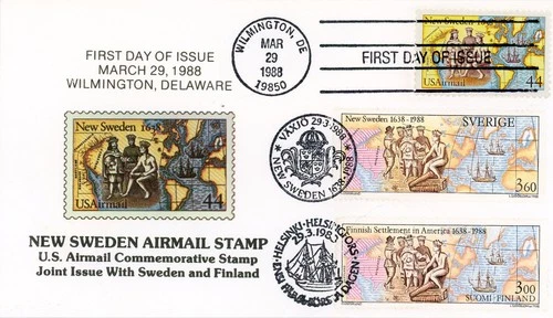 1988 Sc # C117 New Sweden Joint FDC with Sweden and Finland By Key Philatelic