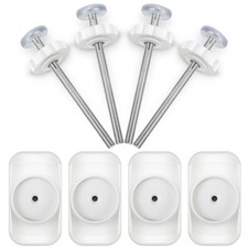 4 Pack Baby Gate Extender Spindle Rods M8, Pressure Mounted Pet Gate Hardware