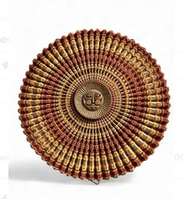 Vintage Maria Kipp Woven Textile Sun Face Wall Hanging Sculpture 1960's