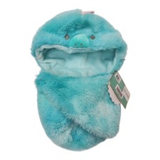 NEW FAO Schwarz Cozy Friends Dragon Swaddle Teal Blue Creature Plush Accessory