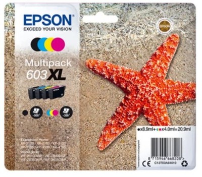 Gebuine Epson 603XL Original Tintepatrone Multipack - Schwarz/Gelb/Cyan/Magenta