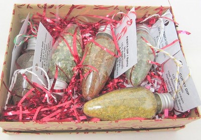 5 Dip Mixes Assortment Ornaments Reusable Screw Top Gift Box Dips US Seller