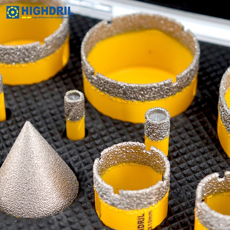 Diamond Hole Saw Tile Cutter Drilling Core Bits Box Cut Ceramic Marble 11pcs/set