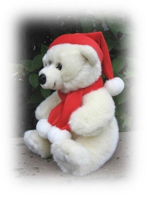 Plüsch Bär Weihnachten mit Mütze ca. 22 cm hoch