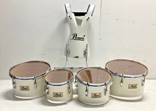 Pearl Competitor Marching Band Tenors Quad Tom Drums 8 10 12 13 with Harness